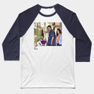 Space Rat and Distracted Boyfriend Meme Baseball T-Shirt